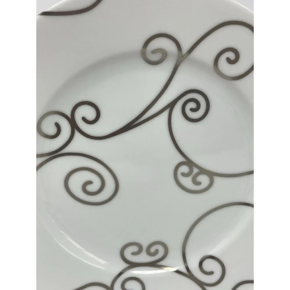 LS Collection Sevilla By Vicente Wolf Metallic Scrolls Salad Plate 7 3/4”